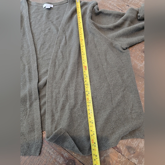 J. Jill Olive Green Open Cardigan. - Picture 5 of 8